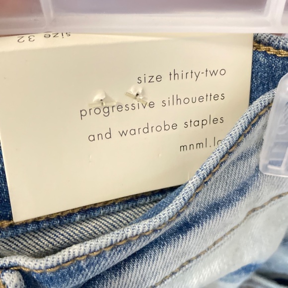 MNML jeans MENS 32" x 36" light wash blue denim NWT - Picture 6 of 8